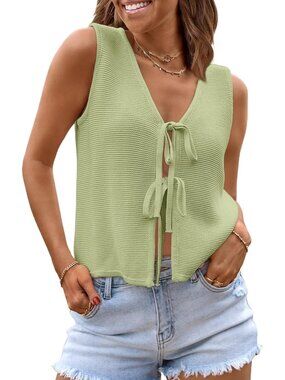 Women's  Light Green Summer Beach Vacation Spring Outfits Cute Trendy Sweater
